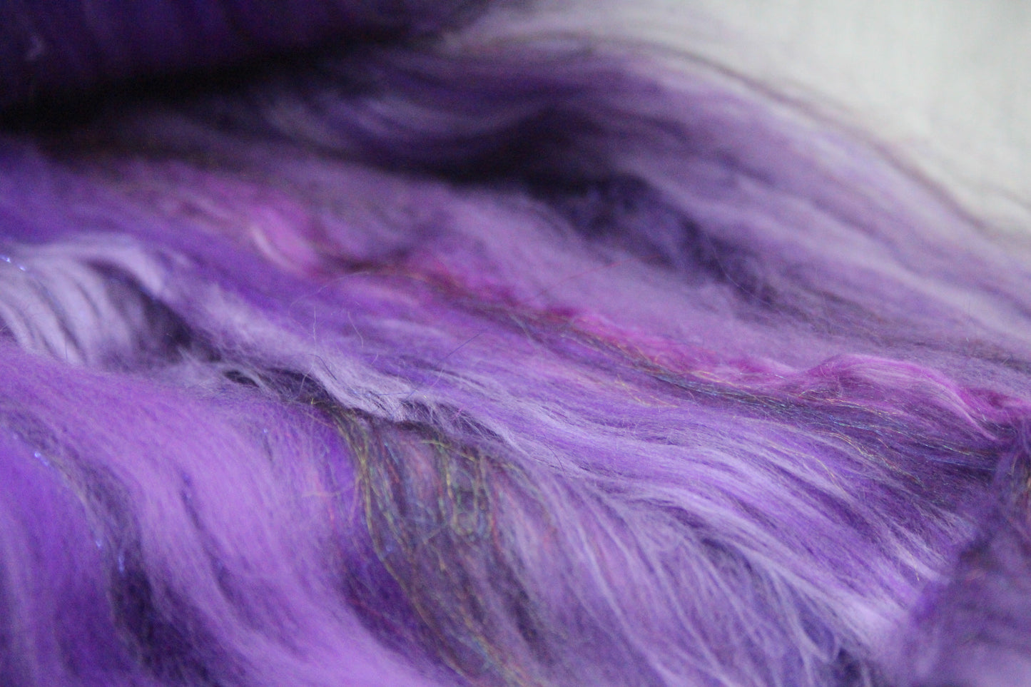 Merino Art Batt - Purple - 57 grams 2 oz - Wool for felting, spinning and weaving