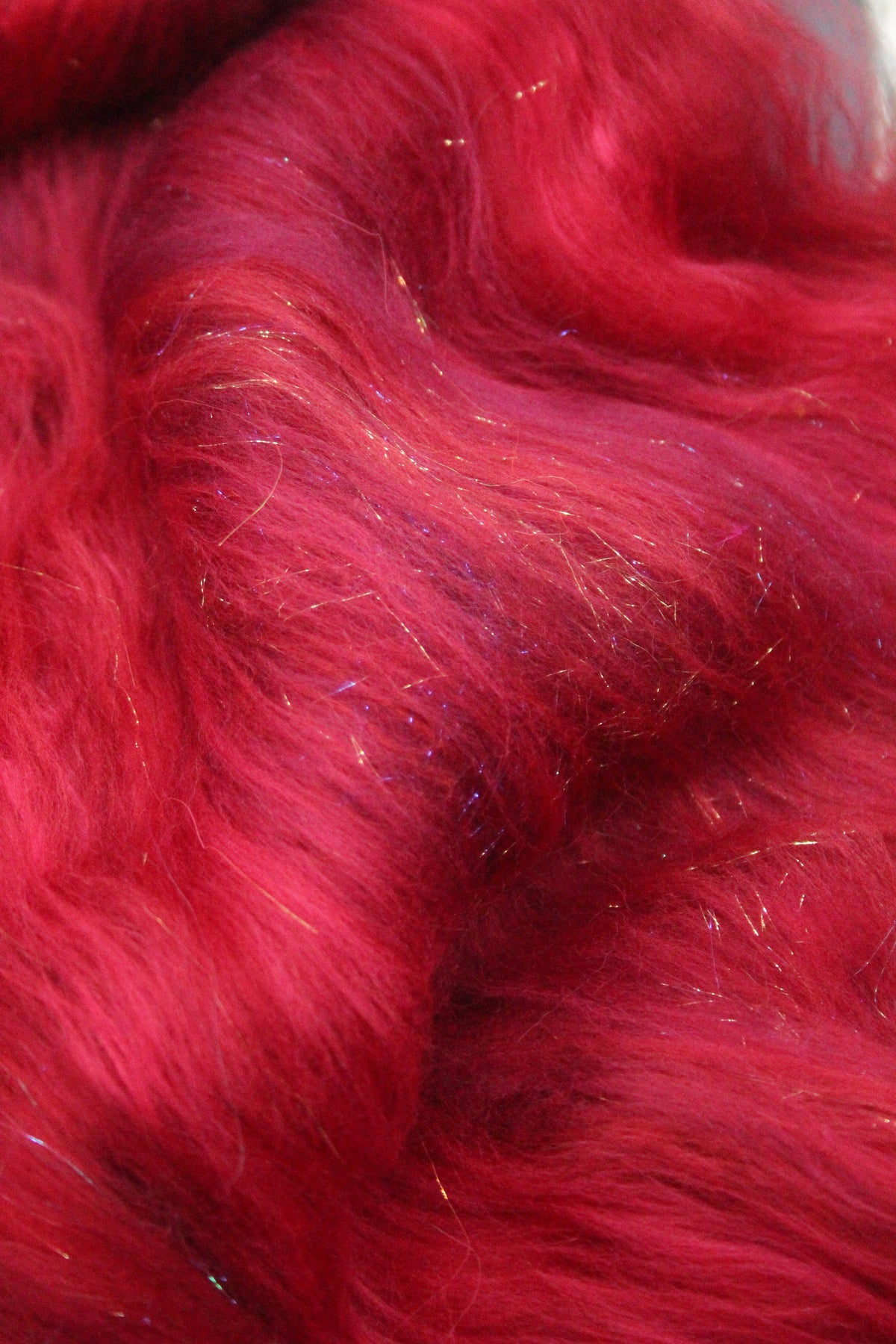Merino Art Batt - Red - 50 grams 1.7 oz - Wool for felting, spinning and weaving