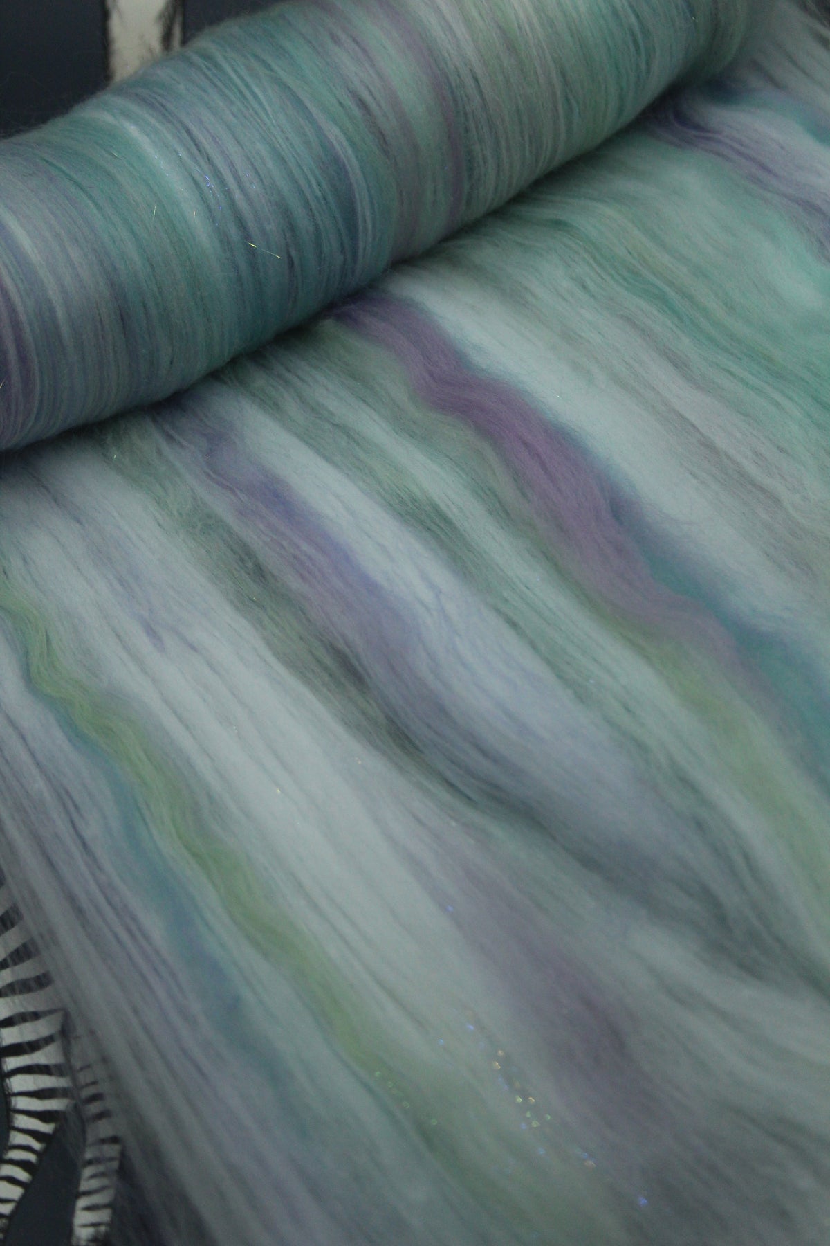 Merino Art Batt - Pastels - 78 grams 2.7 oz - Wool for felting, spinning and weaving