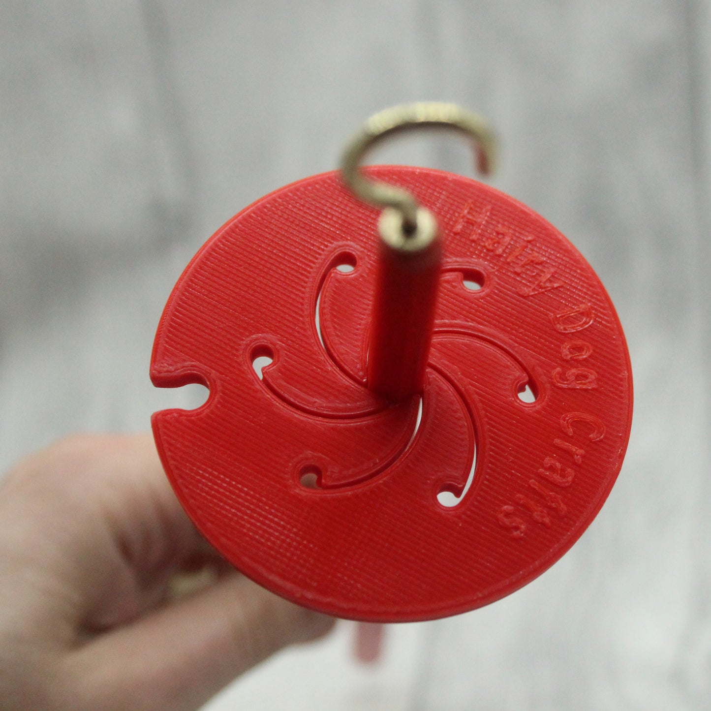 Top Whorl Spindle (IMPERFECT) for spinning - Flat Pack - Red