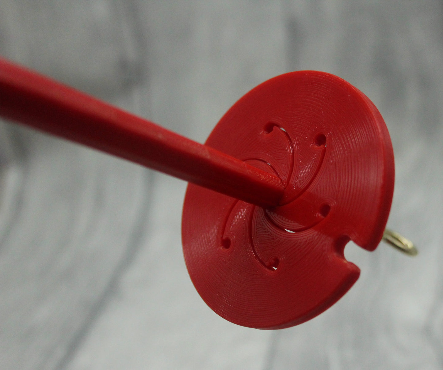 Top Whorl Spindle (IMPERFECT) for spinning - Flat Pack - Red