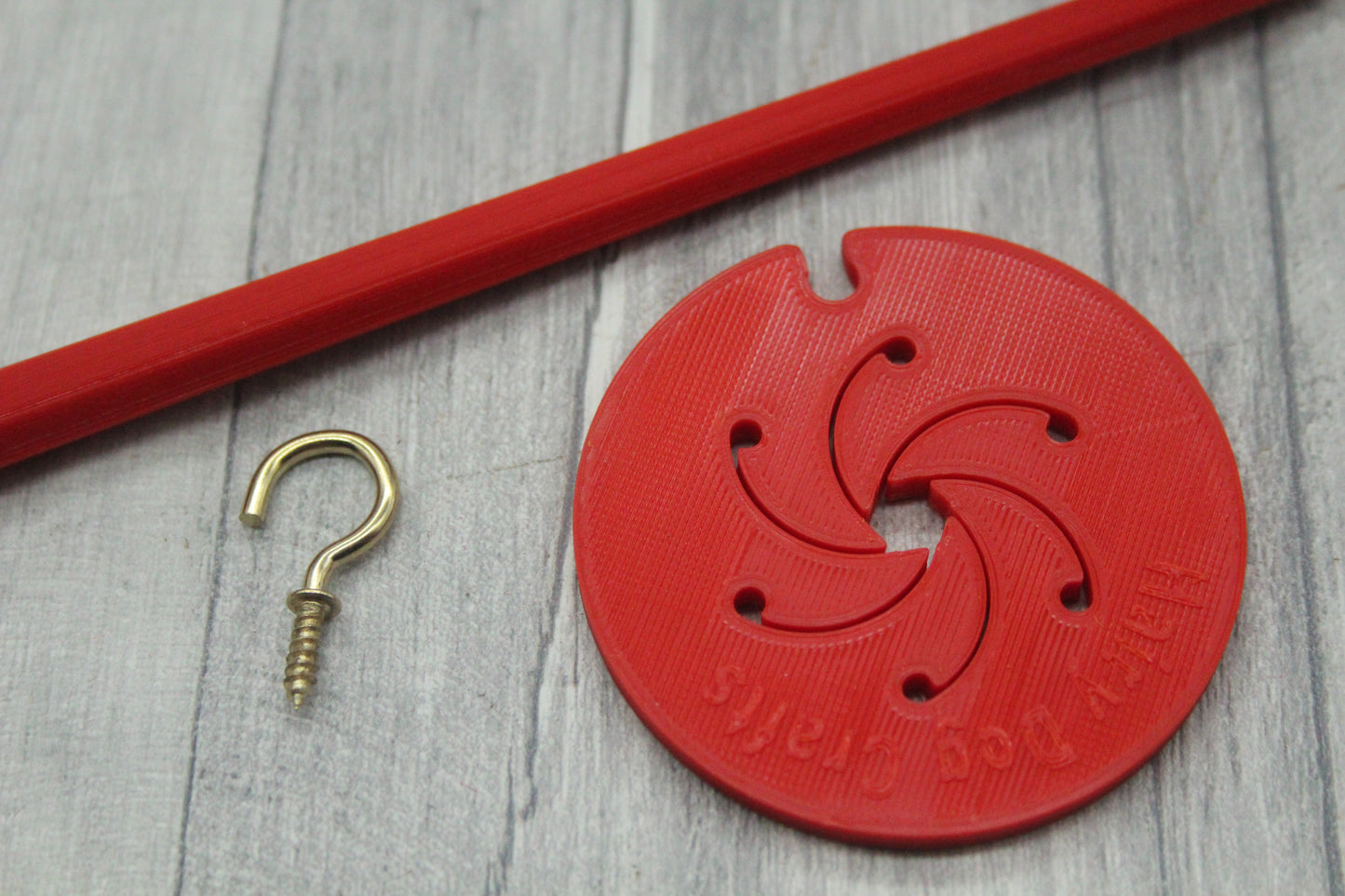 Top Whorl Spindle (IMPERFECT) for spinning - Flat Pack - Red