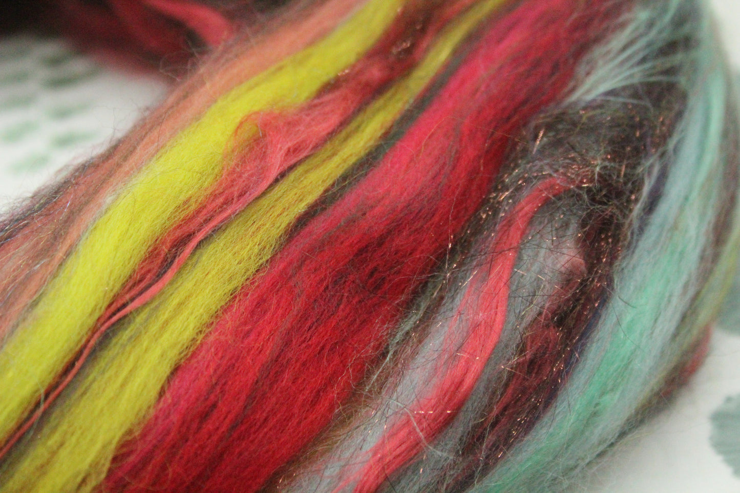 Wool Blend - Orange Brown - 27 grams / 0.9 oz - Fibre for felting, weaving or spinning