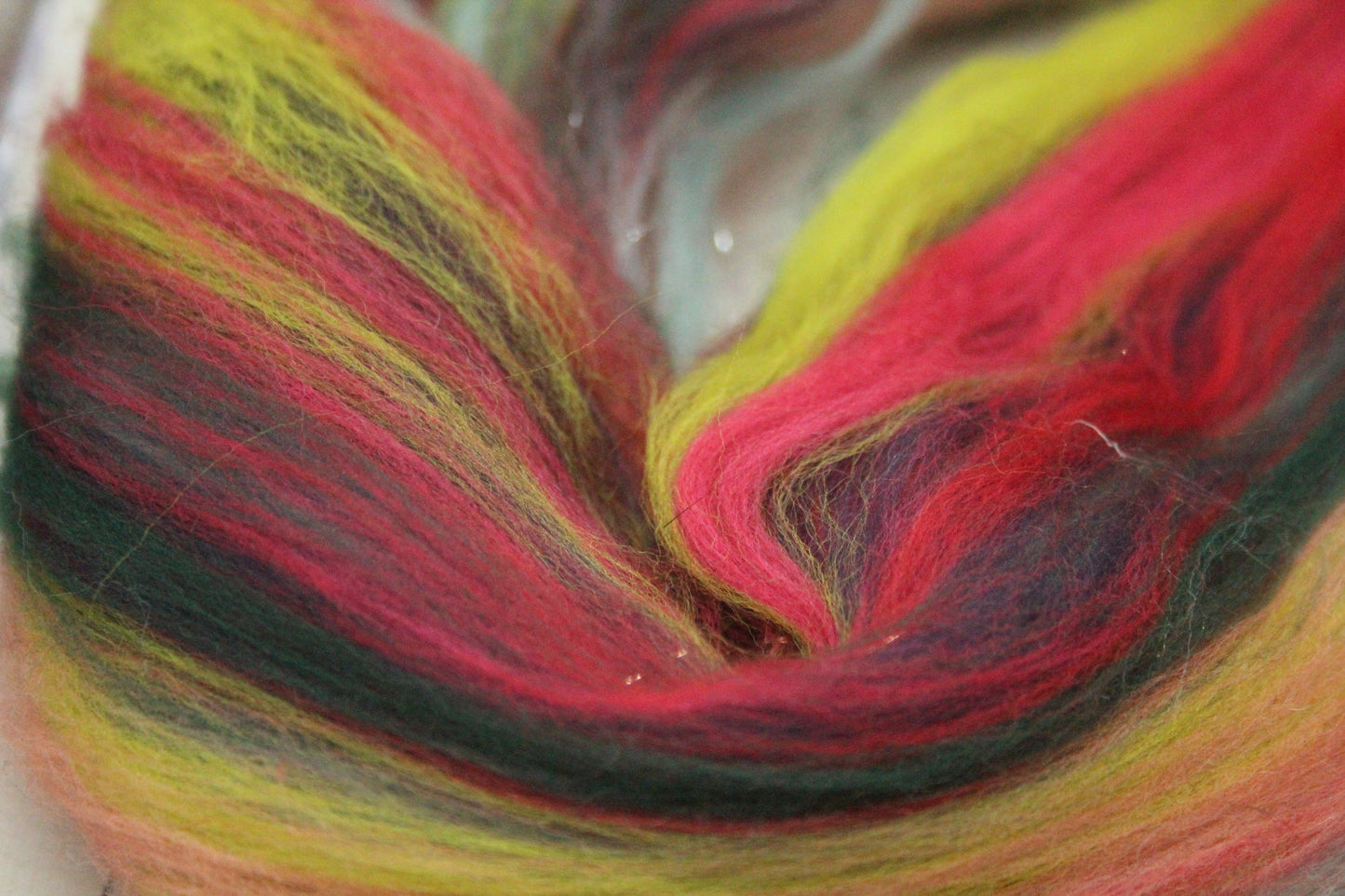 Wool Blend - Orange Brown - 19 grams / 0.6 oz - Fibre for felting, weaving or spinning