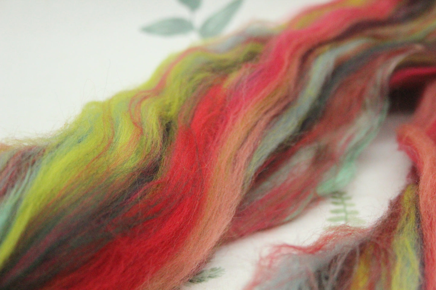 Wool Blend - Orange Yellow Peach - 21 grams / 0.7 oz - Fibre for felting, weaving or spinning