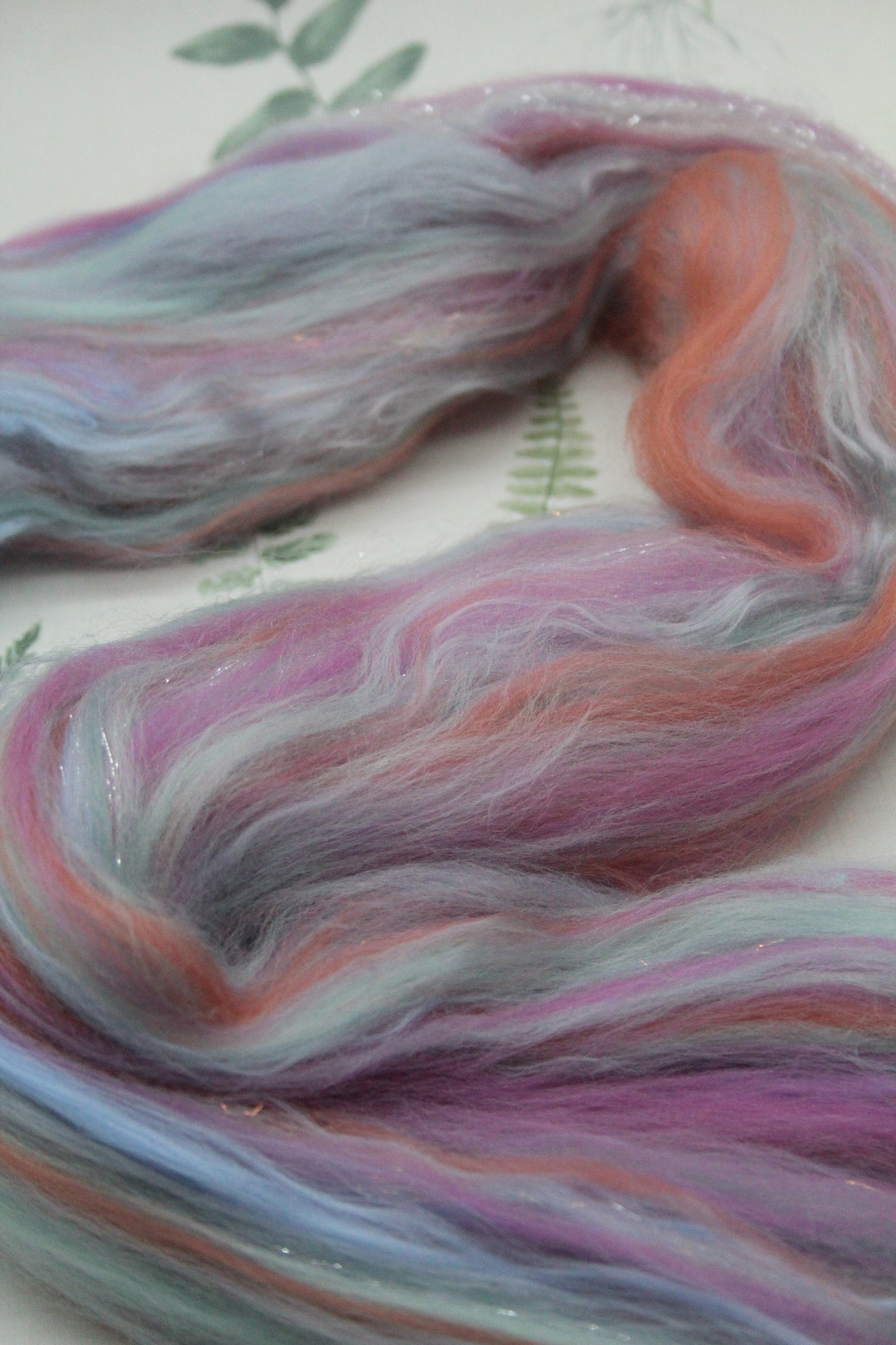 Wool Blend - Orange Yellow Peach - 16 grams / 0.5 oz - Fibre for felting, weaving or spinning