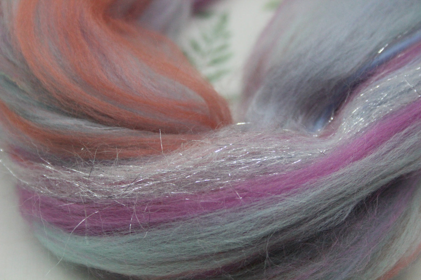 Wool Blend - Orange Yellow Peach - 16 grams / 0.5 oz - Fibre for felting, weaving or spinning