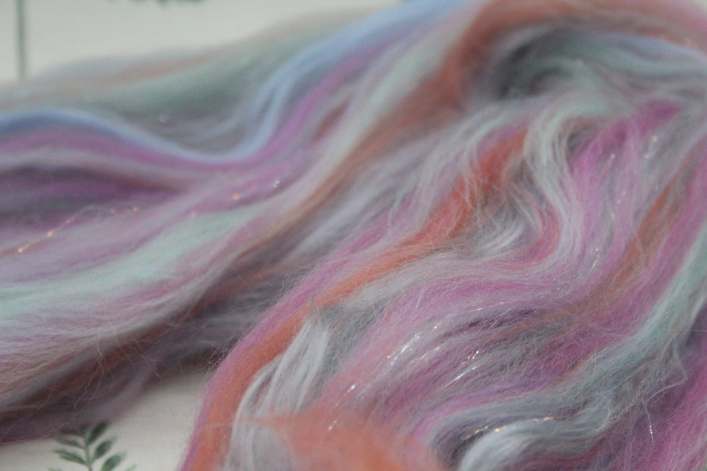 Wool Blend - Orange Yellow Peach - 16 grams / 0.5 oz - Fibre for felting, weaving or spinning