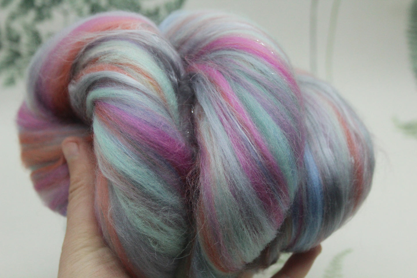 Wool Blend - Orange Yellow Peach - 16 grams / 0.5 oz - Fibre for felting, weaving or spinning