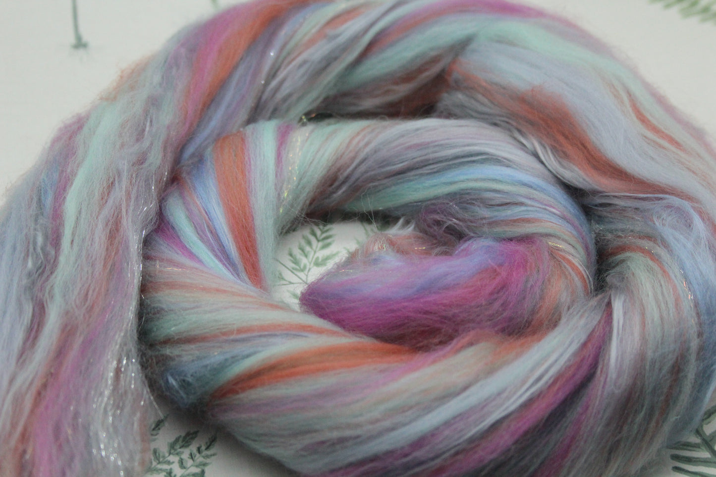 Wool Blend - Orange Yellow Peach - 16 grams / 0.5 oz - Fibre for felting, weaving or spinning