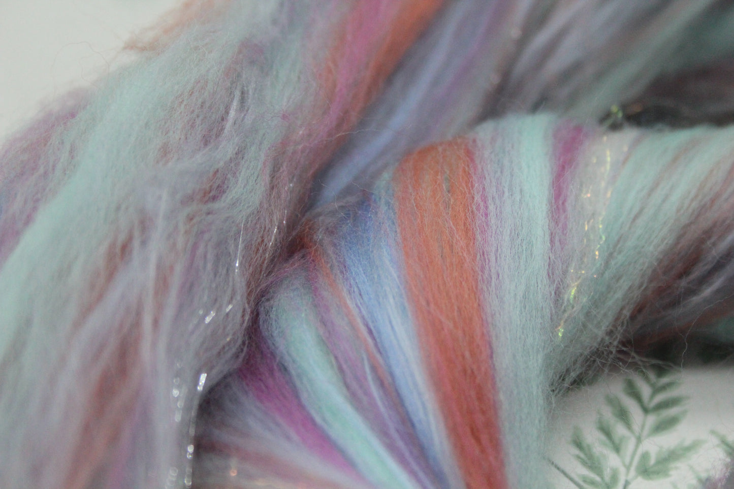 Wool Blend - Orange Yellow Peach - 16 grams / 0.5 oz - Fibre for felting, weaving or spinning