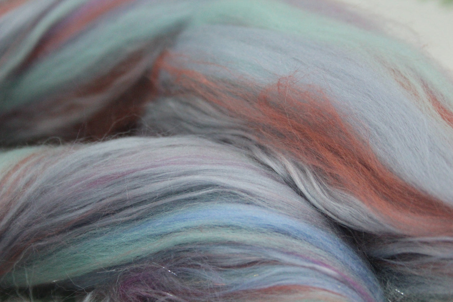 Wool Blend - Orange Yellow Peach - 16 grams / 0.5 oz - Fibre for felting, weaving or spinning