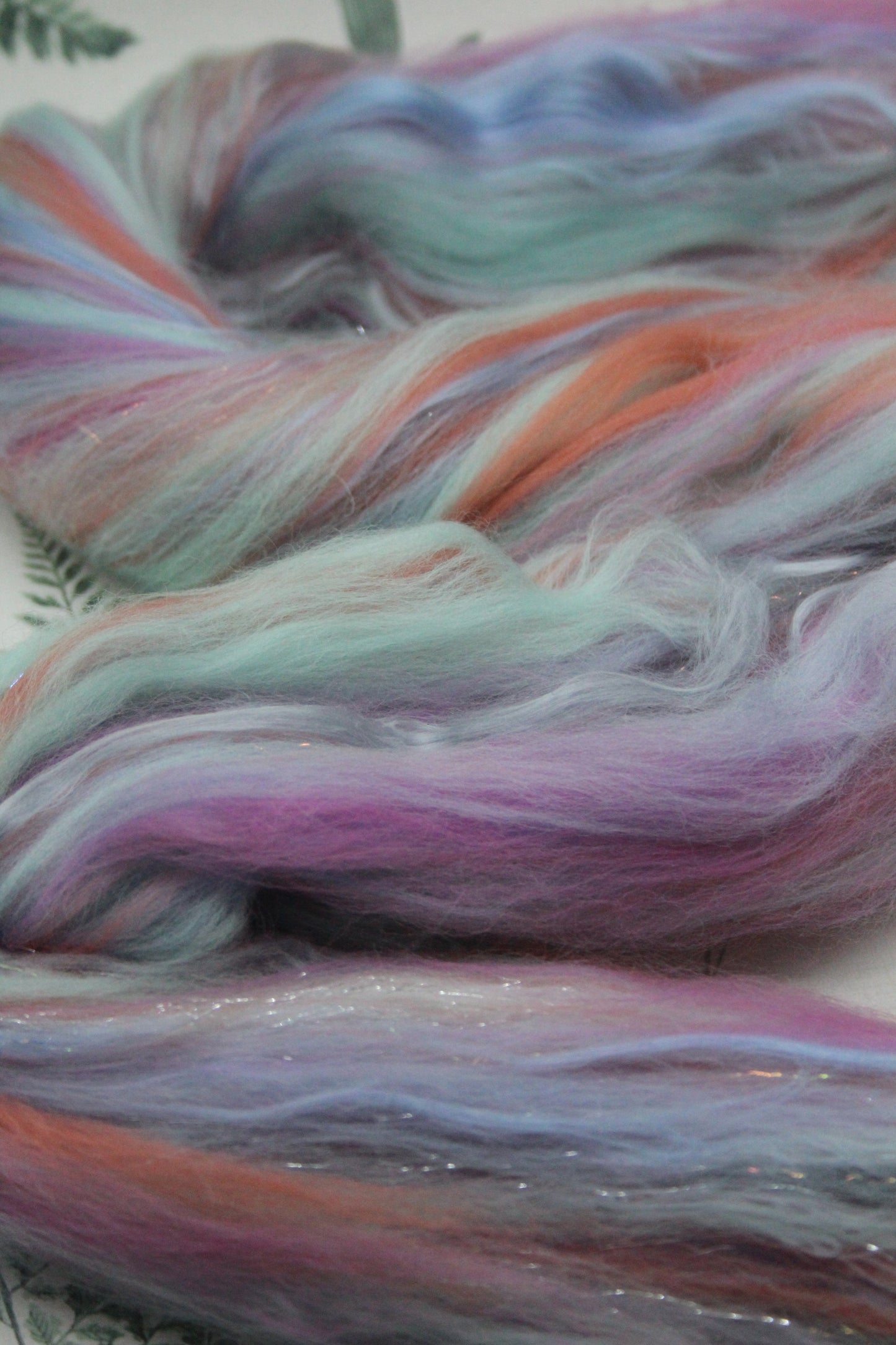 Wool Blend - Orange Yellow Peach - 16 grams / 0.5 oz - Fibre for felting, weaving or spinning