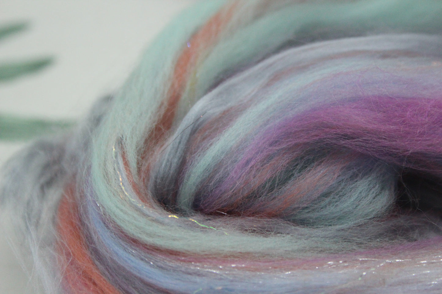 Wool Blend - Orange Yellow Peach - 23 grams / 0.8 oz - Fibre for felting, weaving or spinning
