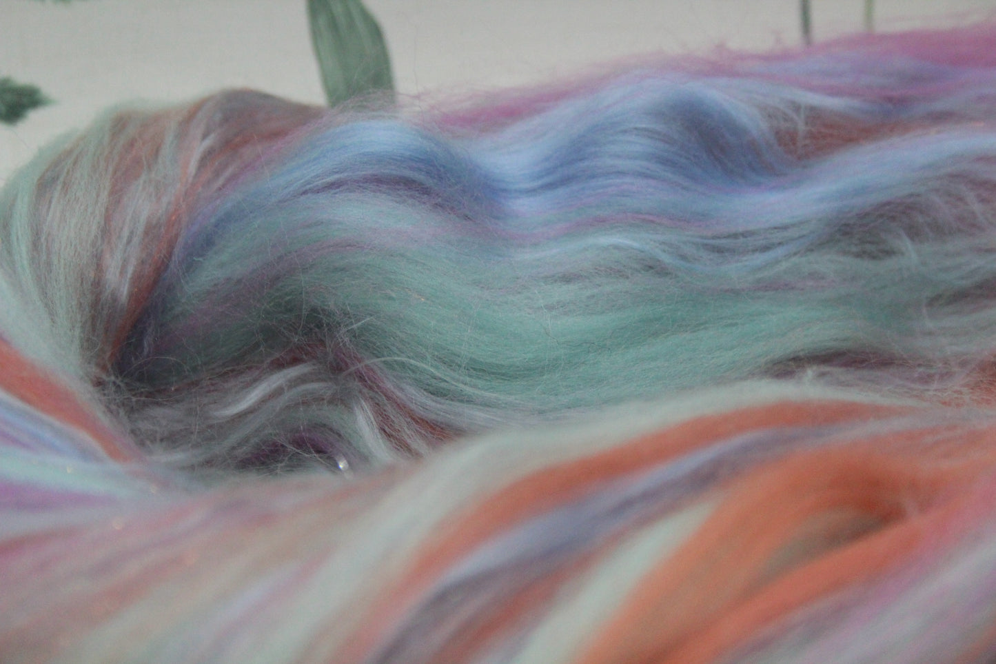 Wool Blend - Orange Yellow Peach - 23 grams / 0.8 oz - Fibre for felting, weaving or spinning
