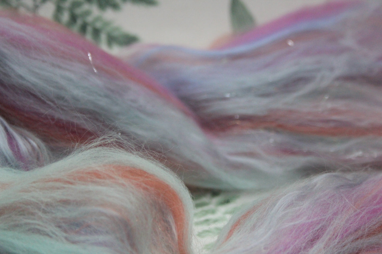Art Batt - Yellow Peach Orange - 164 grams / 5.7 oz - Wool for felting, spinning and weaving