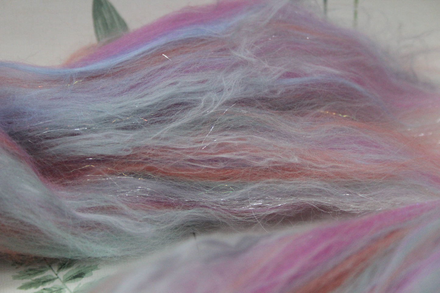 Art Batt - Yellow Peach Orange - 164 grams / 5.7 oz - Wool for felting, spinning and weaving