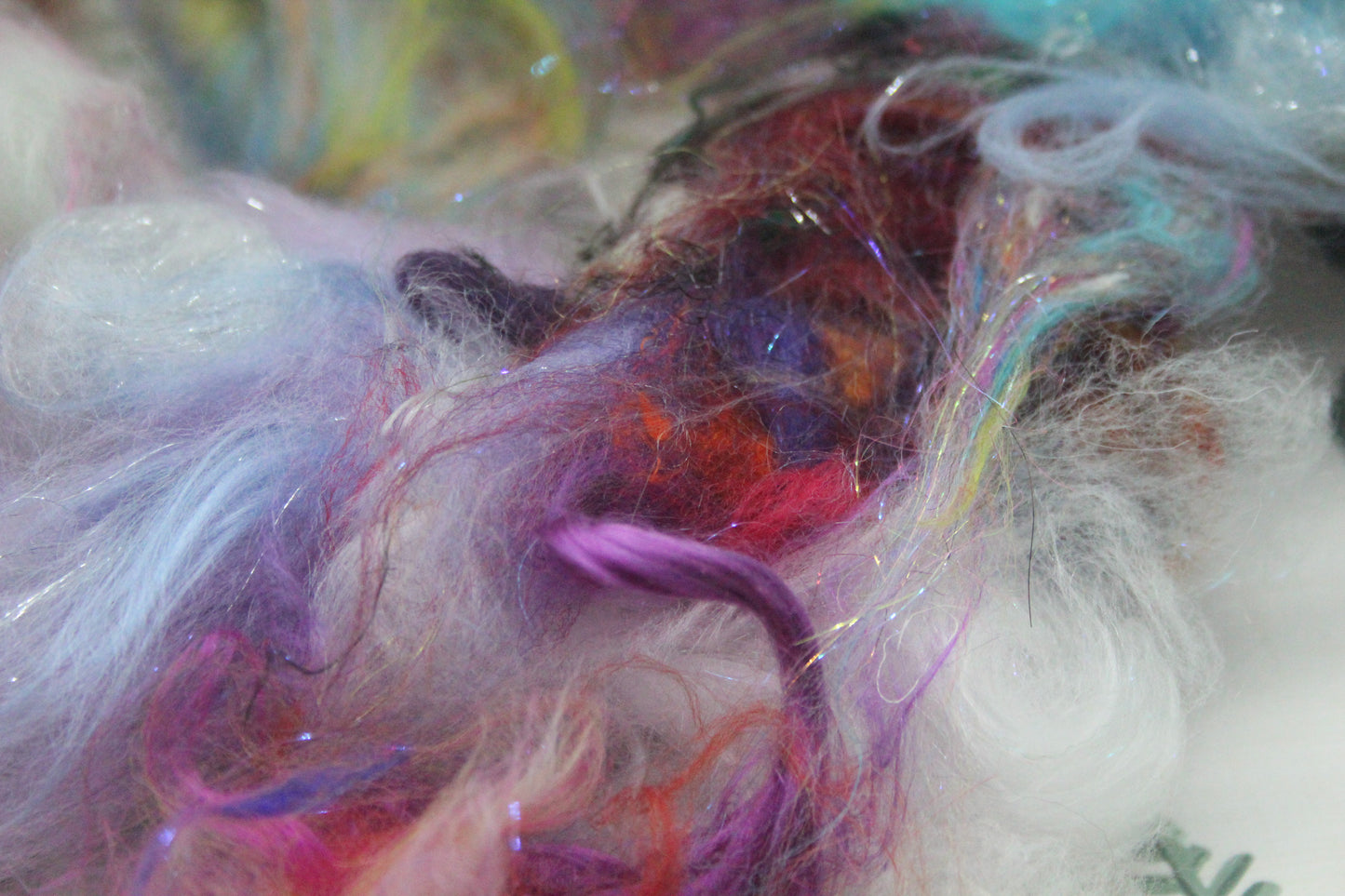 Art Batt - Yellow Peach Orange - 164 grams / 5.7 oz - Wool for felting, spinning and weaving