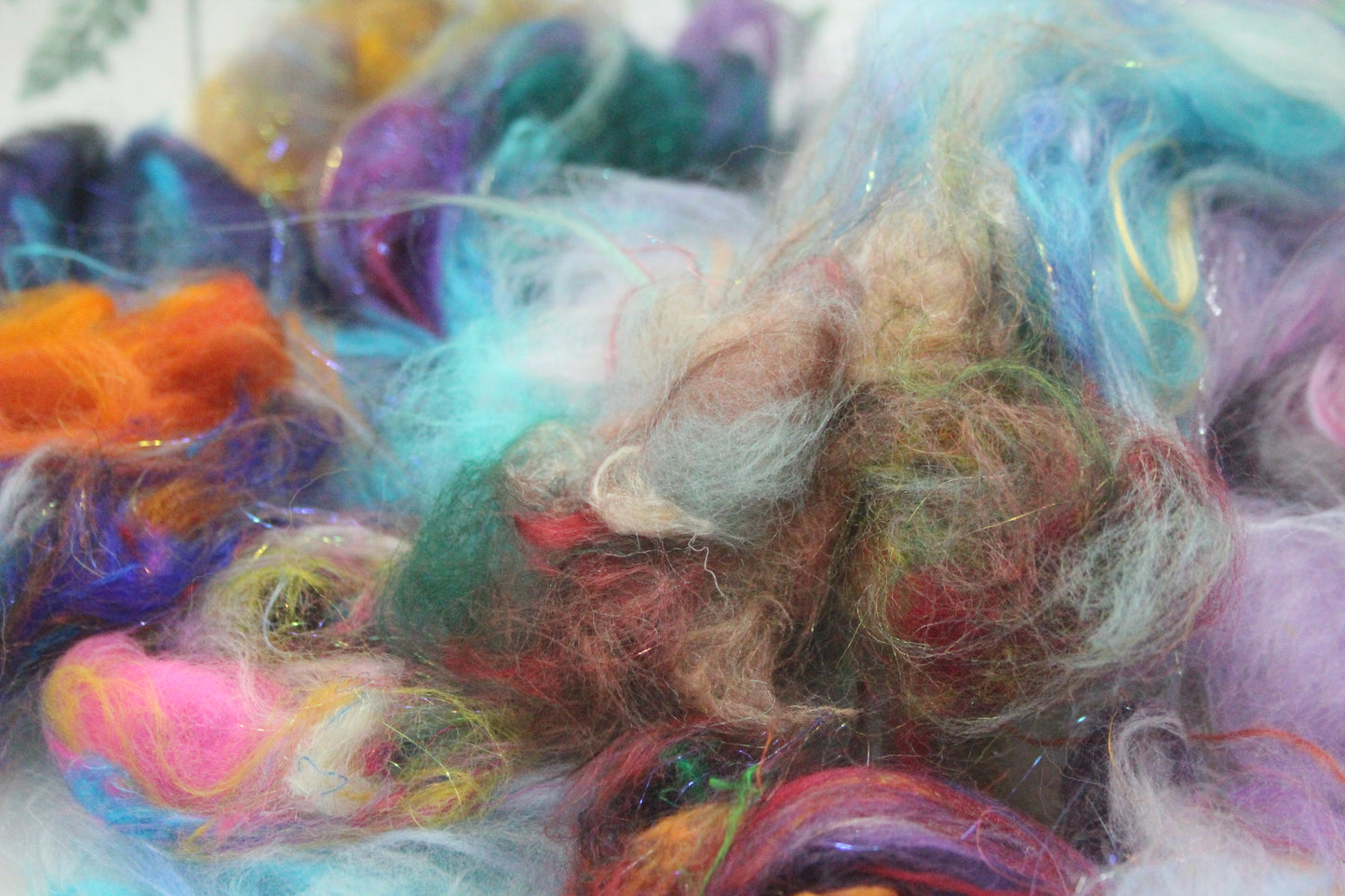 Art Batt - Yellow Peach Orange - 164 grams / 5.7 oz - Wool for felting, spinning and weaving