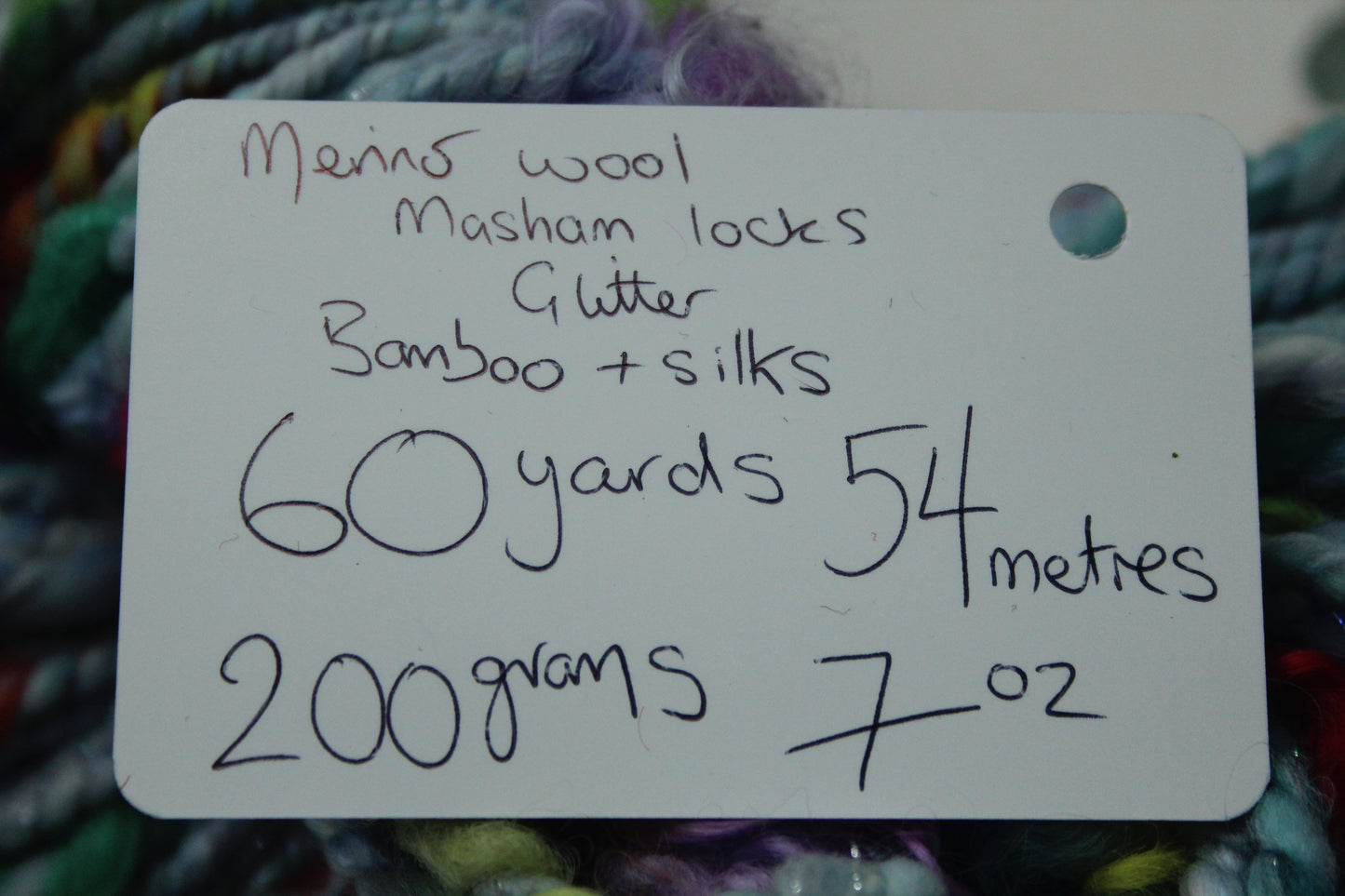 Handspun Yarn - 54 mtrs/60yards 200g/7oz - Yarn for crocheting, knitting, weaving...