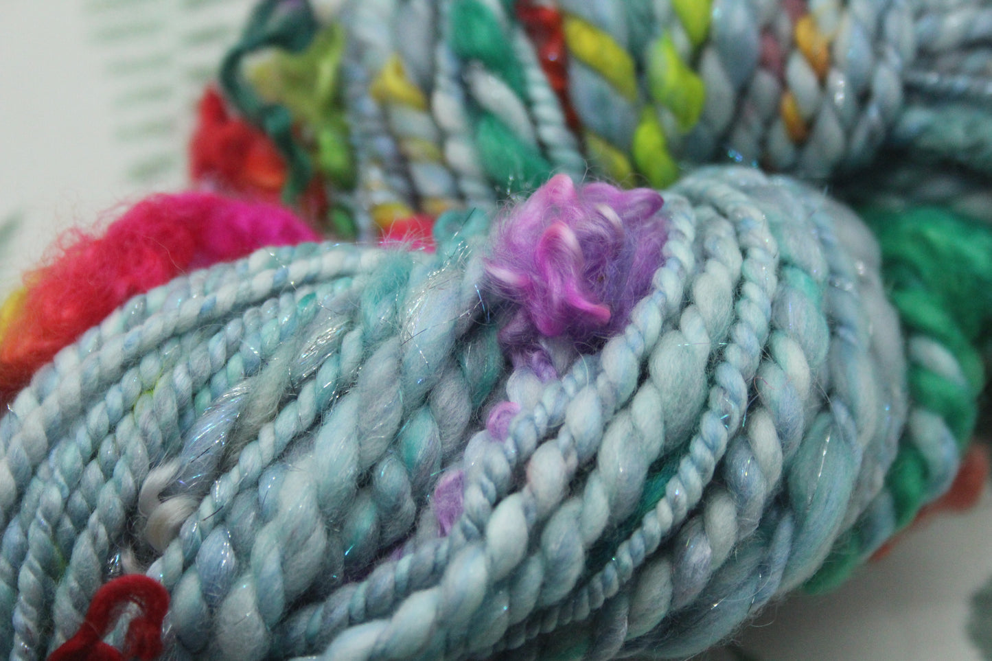 Art Batt - Yellow Pink Green Purple - Sideway Colour Change - 181 grams / 6.3 oz - Wool for felting, spinning and weaving
