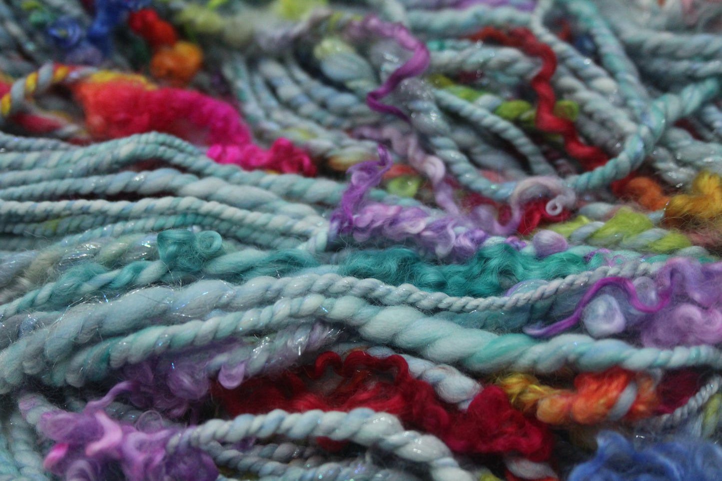Handspun Yarn - 54 mtrs/60yards 200g/7oz - Yarn for crocheting, knitting, weaving...