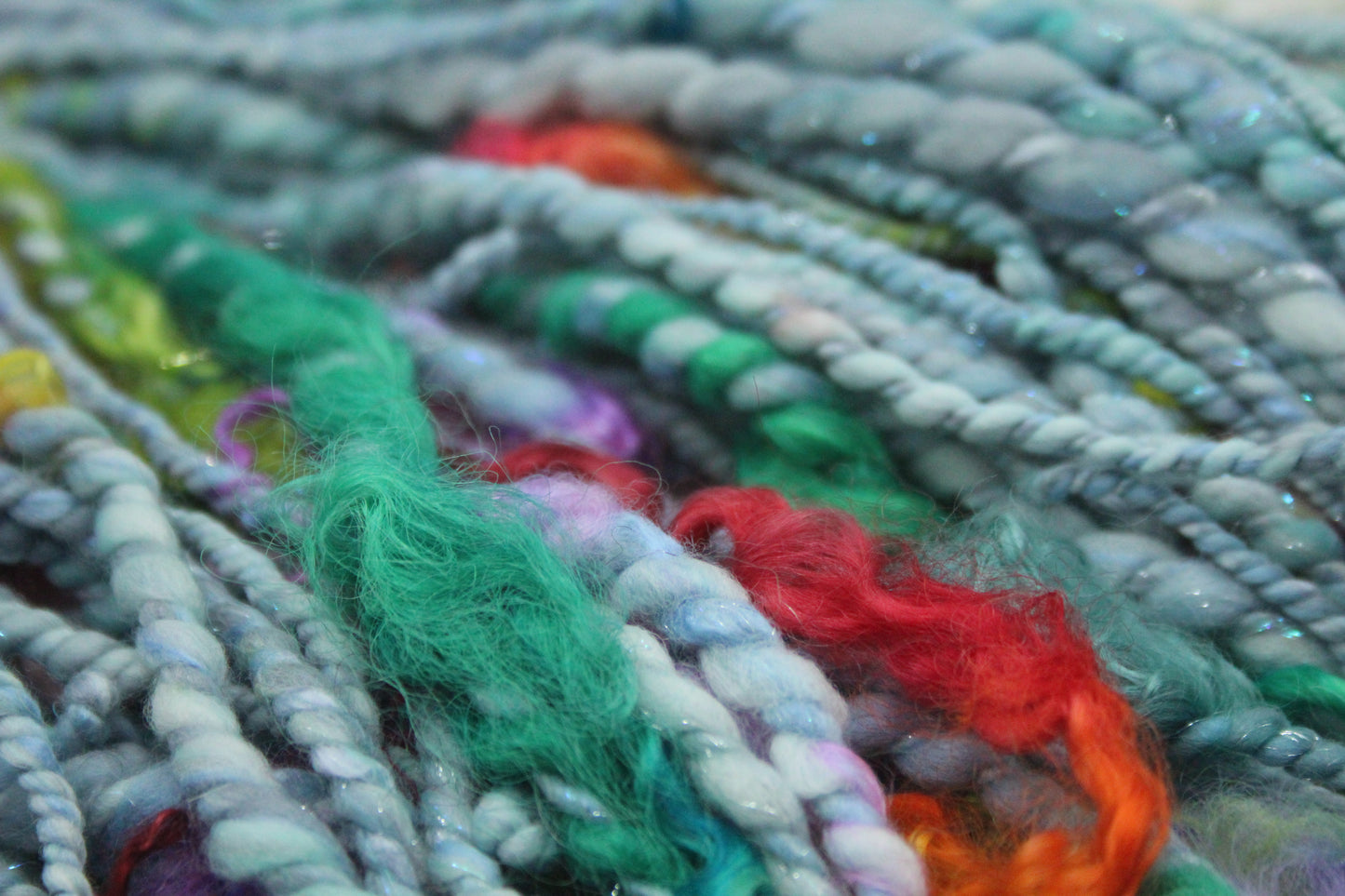 Art Batt - Yellow Pink Green Purple - Sideway Colour Change - 181 grams / 6.3 oz - Wool for felting, spinning and weaving