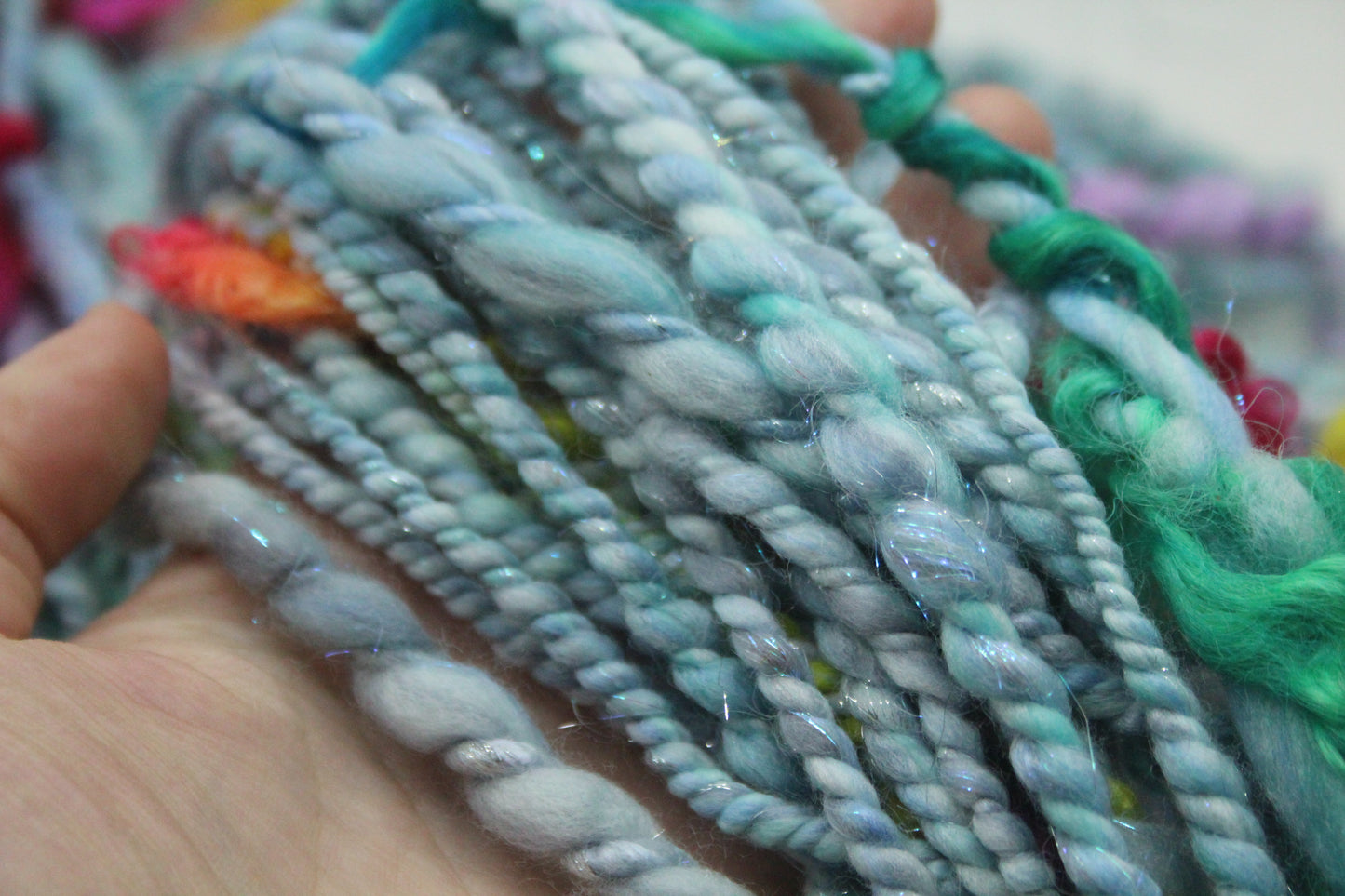 Handspun Yarn - 54 mtrs/60yards 200g/7oz - Yarn for crocheting, knitting, weaving...