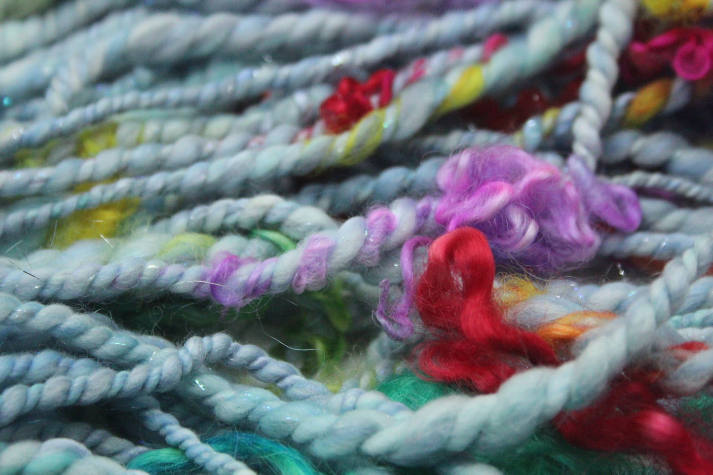 Art Batt - Yellow Pink Green Purple - Sideway Colour Change - 181 grams / 6.3 oz - Wool for felting, spinning and weaving