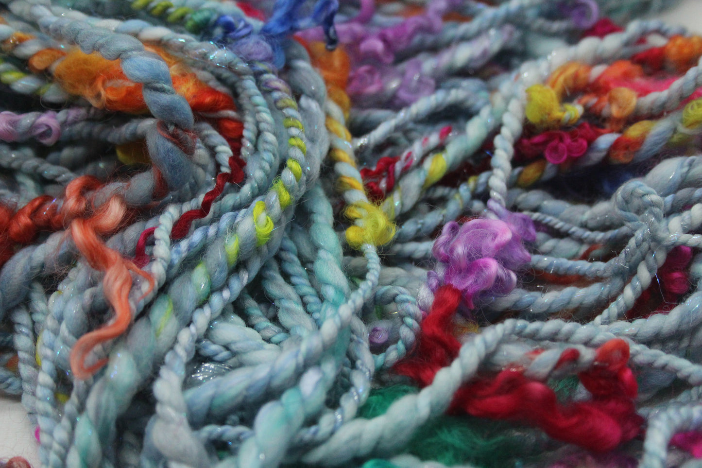 Art Batt - Yellow Pink Green Purple - Sideway Colour Change - 181 grams / 6.3 oz - Wool for felting, spinning and weaving