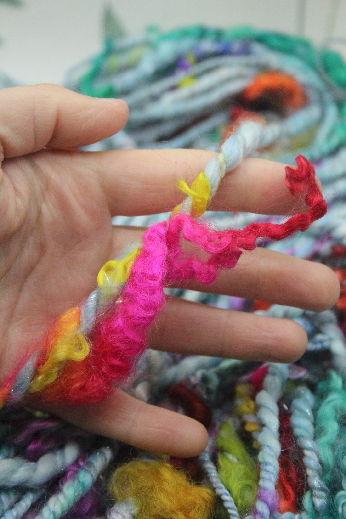 Handspun Yarn - 54 mtrs/60yards 200g/7oz - Yarn for crocheting, knitting, weaving...