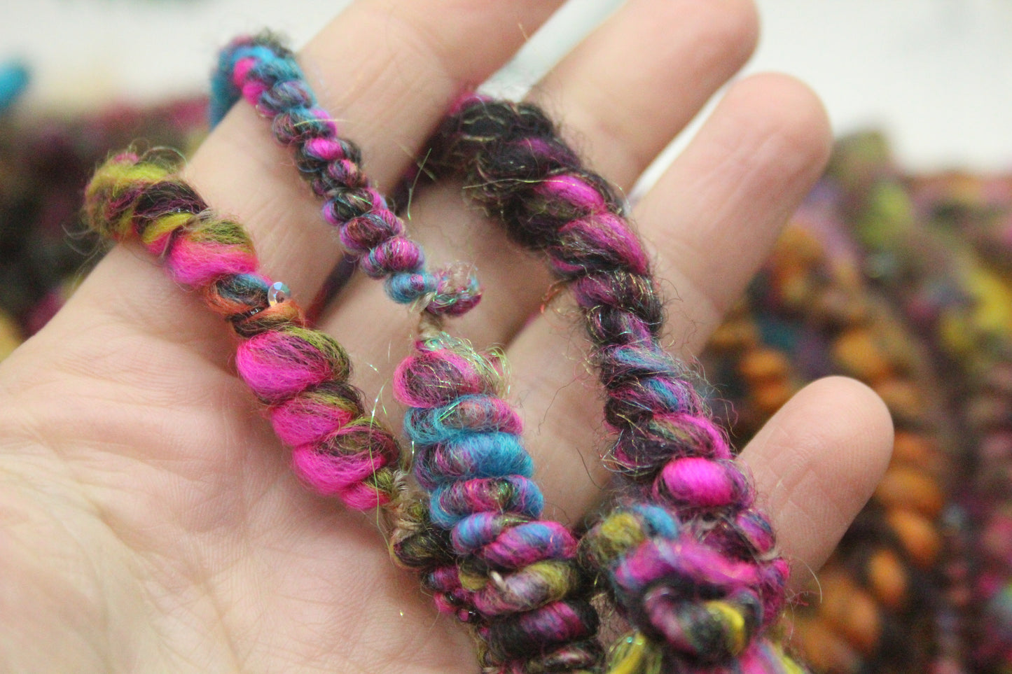 Handspun Yarn - 21 mtrs/24yards 145g/5oz - Yarn for crocheting, knitting, weaving...
