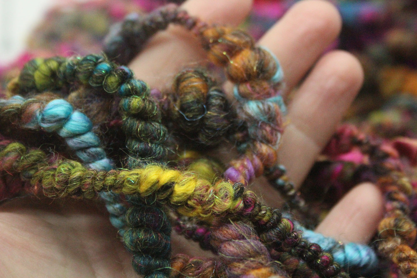 Handspun Yarn - 21 mtrs/24yards 145g/5oz - Yarn for crocheting, knitting, weaving...