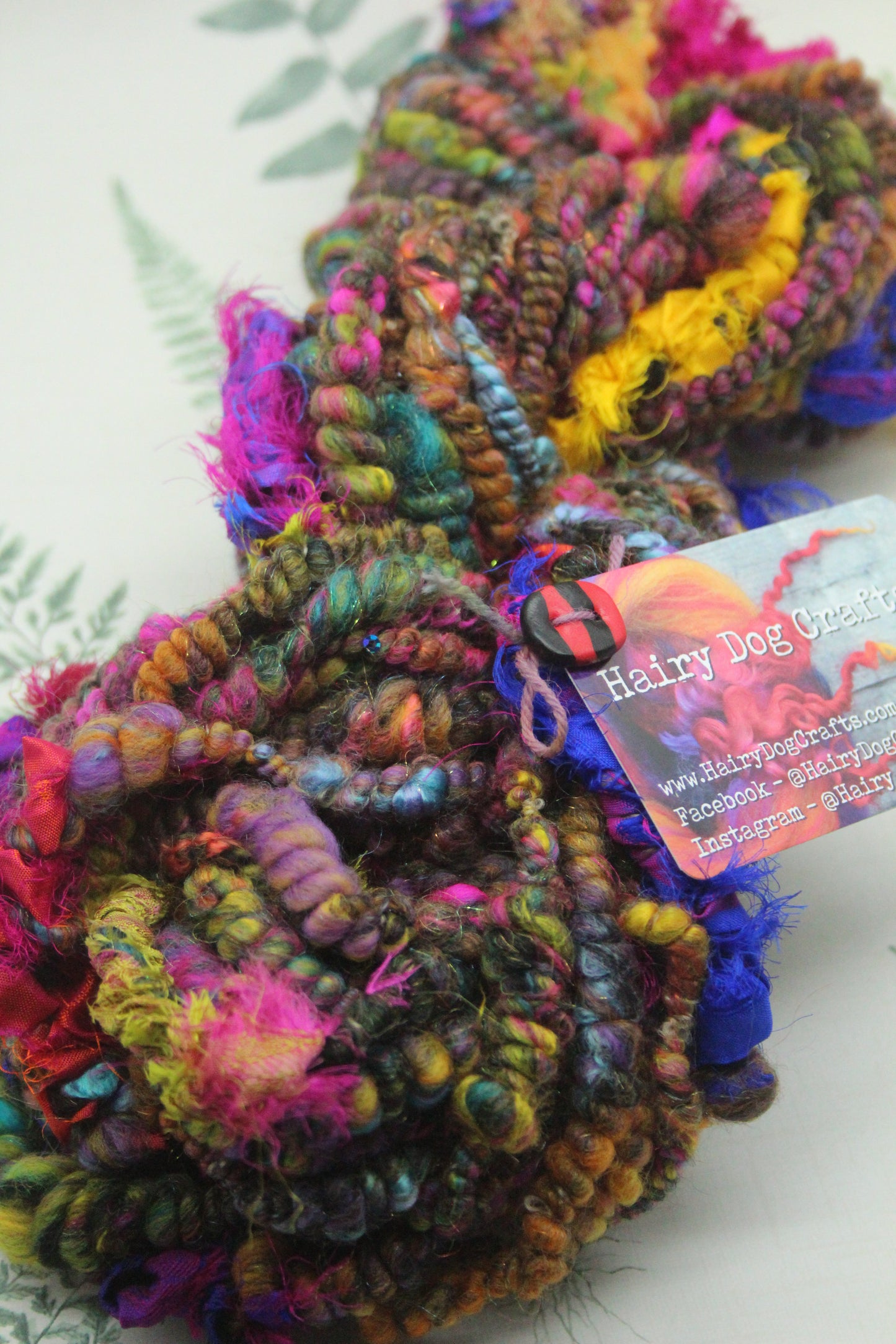 Handspun Yarn - 21 mtrs/24yards 145g/5oz - Yarn for crocheting, knitting, weaving...