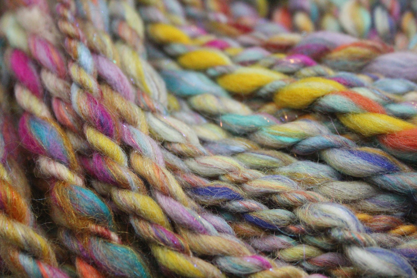 Art Batt - Blue Green Purple Orange - Sideways Colour Change - 161 grams / 5.6 oz - Wool for felting, spinning and weaving