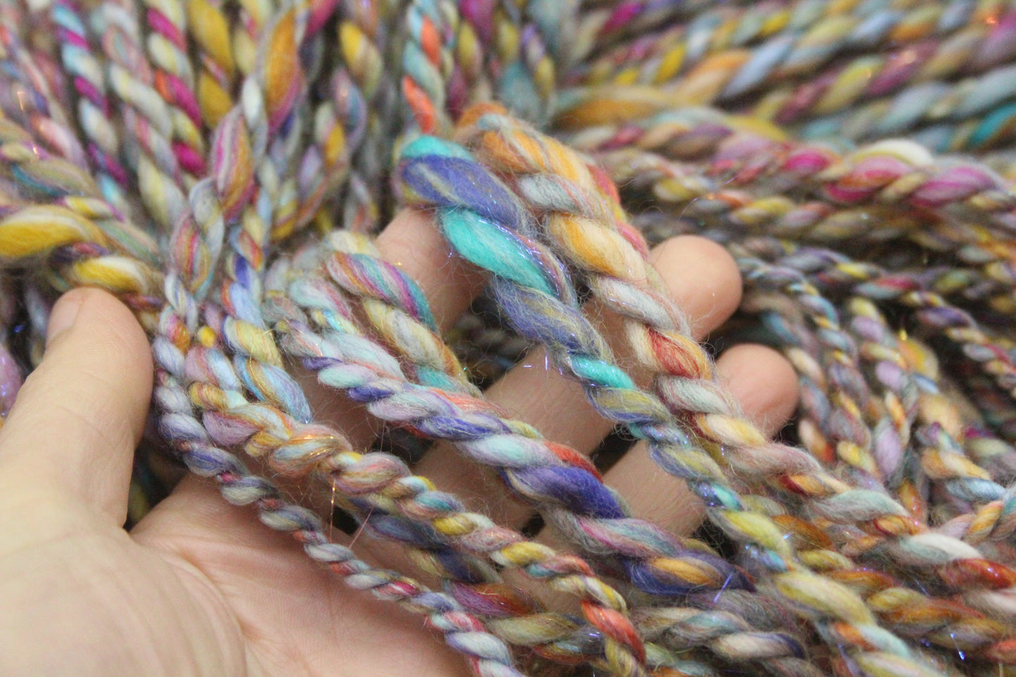 Art Batt - Blue Green Purple Orange - Sideways Colour Change - 161 grams / 5.6 oz - Wool for felting, spinning and weaving