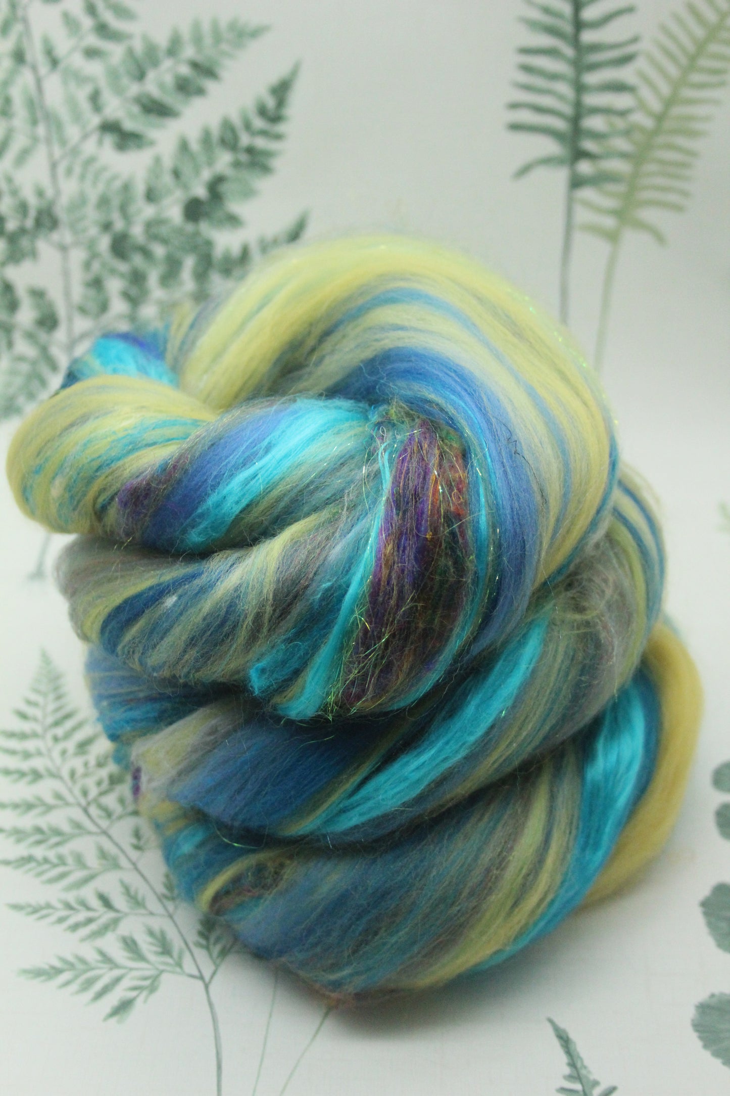 Art Batt - Brown Orange - Sideways Colour Change - 168 grams / 5.9 oz - Wool for felting, spinning and weaving
