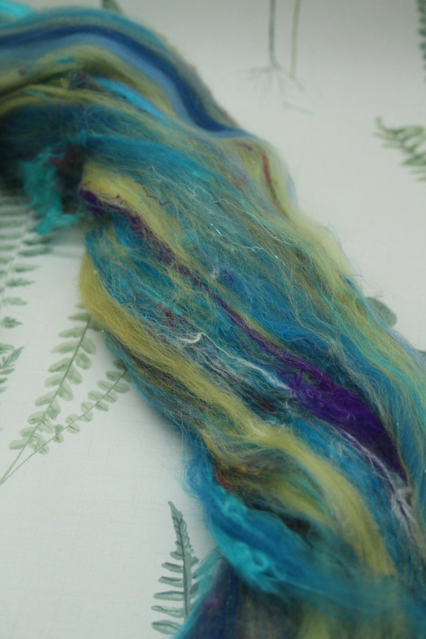 Art Batt - Brown Orange - Sideways Colour Change - 168 grams / 5.9 oz - Wool for felting, spinning and weaving