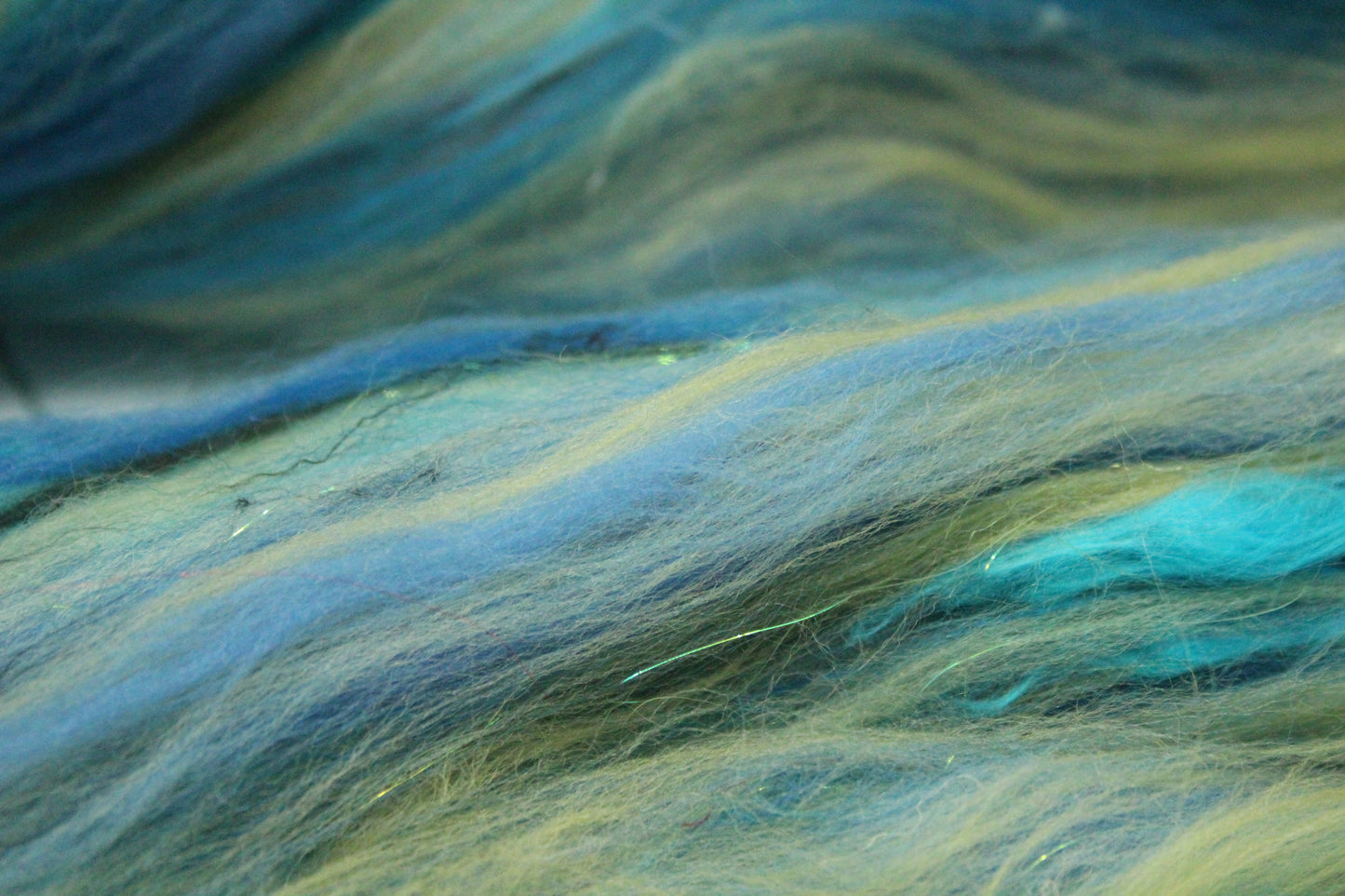 Art Batt - Brown Orange - Sideways Colour Change - 168 grams / 5.9 oz - Wool for felting, spinning and weaving
