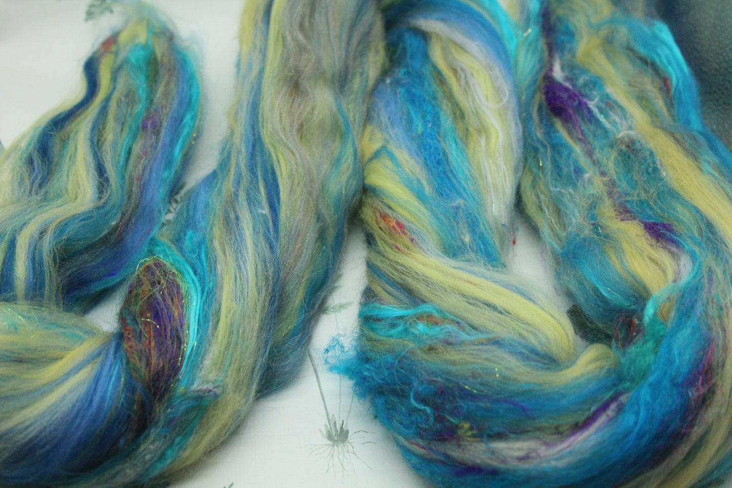 Art Batt - Brown Orange - Sideways Colour Change - 168 grams / 5.9 oz - Wool for felting, spinning and weaving