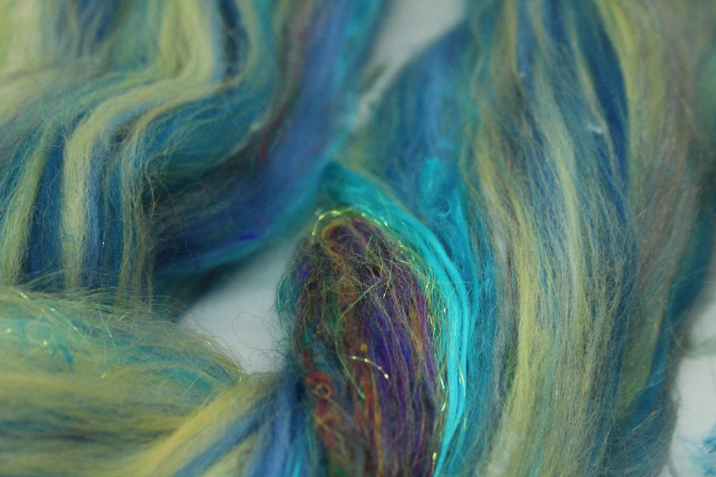 Art Batt - Brown Orange - Sideways Colour Change - 168 grams / 5.9 oz - Wool for felting, spinning and weaving