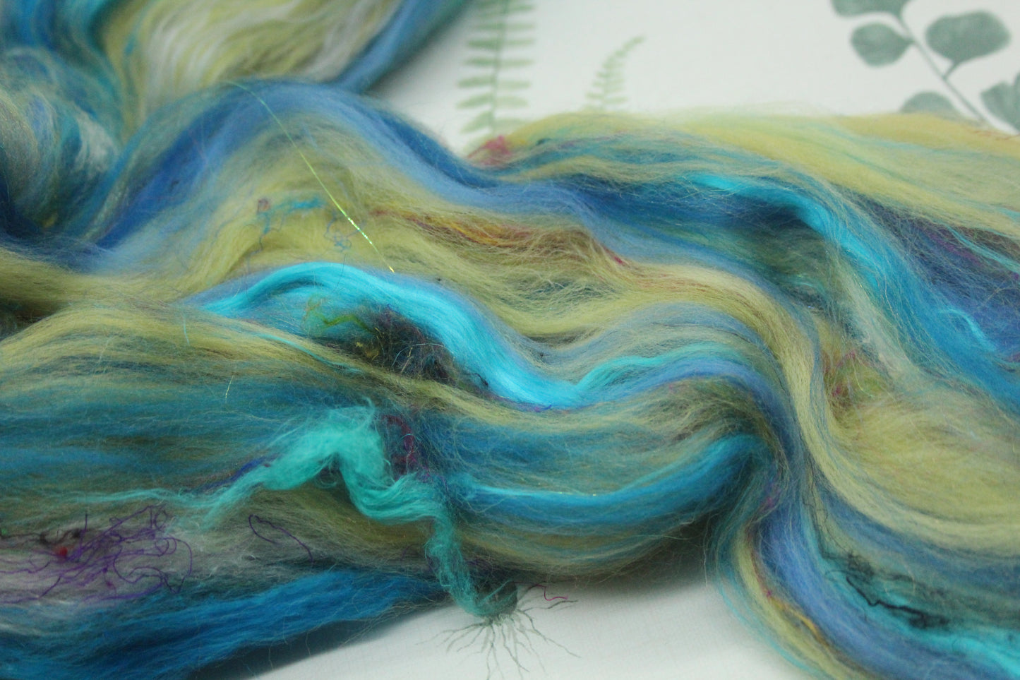 Art Batt - Brown Orange - Sideways Colour Change - 168 grams / 5.9 oz - Wool for felting, spinning and weaving