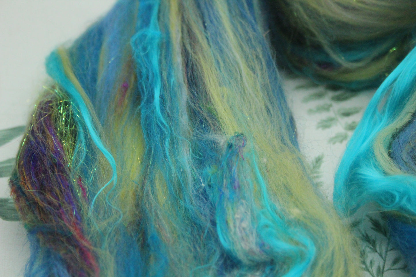 Art Batt - Brown Orange - Sideways Colour Change - 168 grams / 5.9 oz - Wool for felting, spinning and weaving