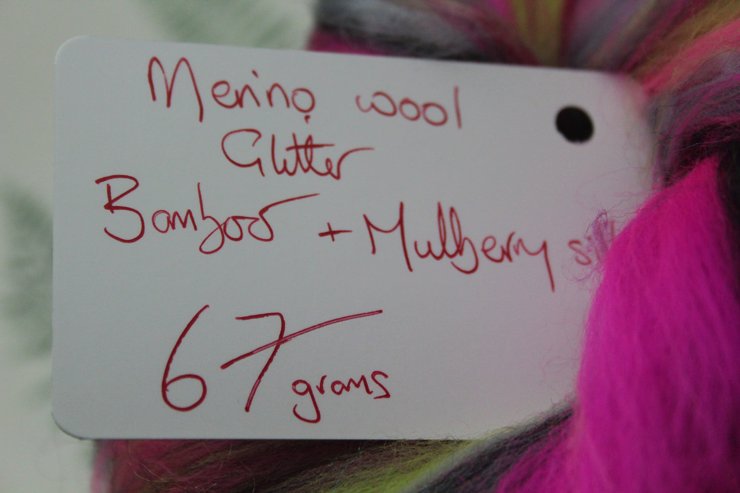 Wool Blend - Green Brown Purple - 29 grams / 1 oz - Fibre for felting, weaving or spinning