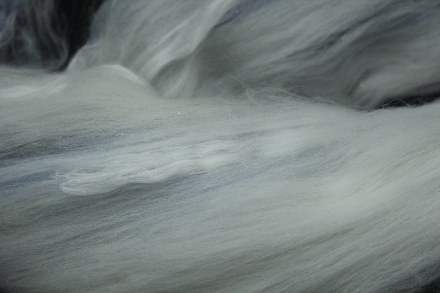 Merino Wool Blend - Grey White Black - 55 grams / 1.9 oz - Fibre for felting, spinning and weaving