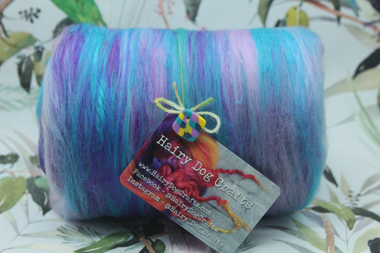 Supersoft Merino Art Batt - Purple Pink Blue - 138 grams 4.8 oz - Wool for felting, spinning and weaving