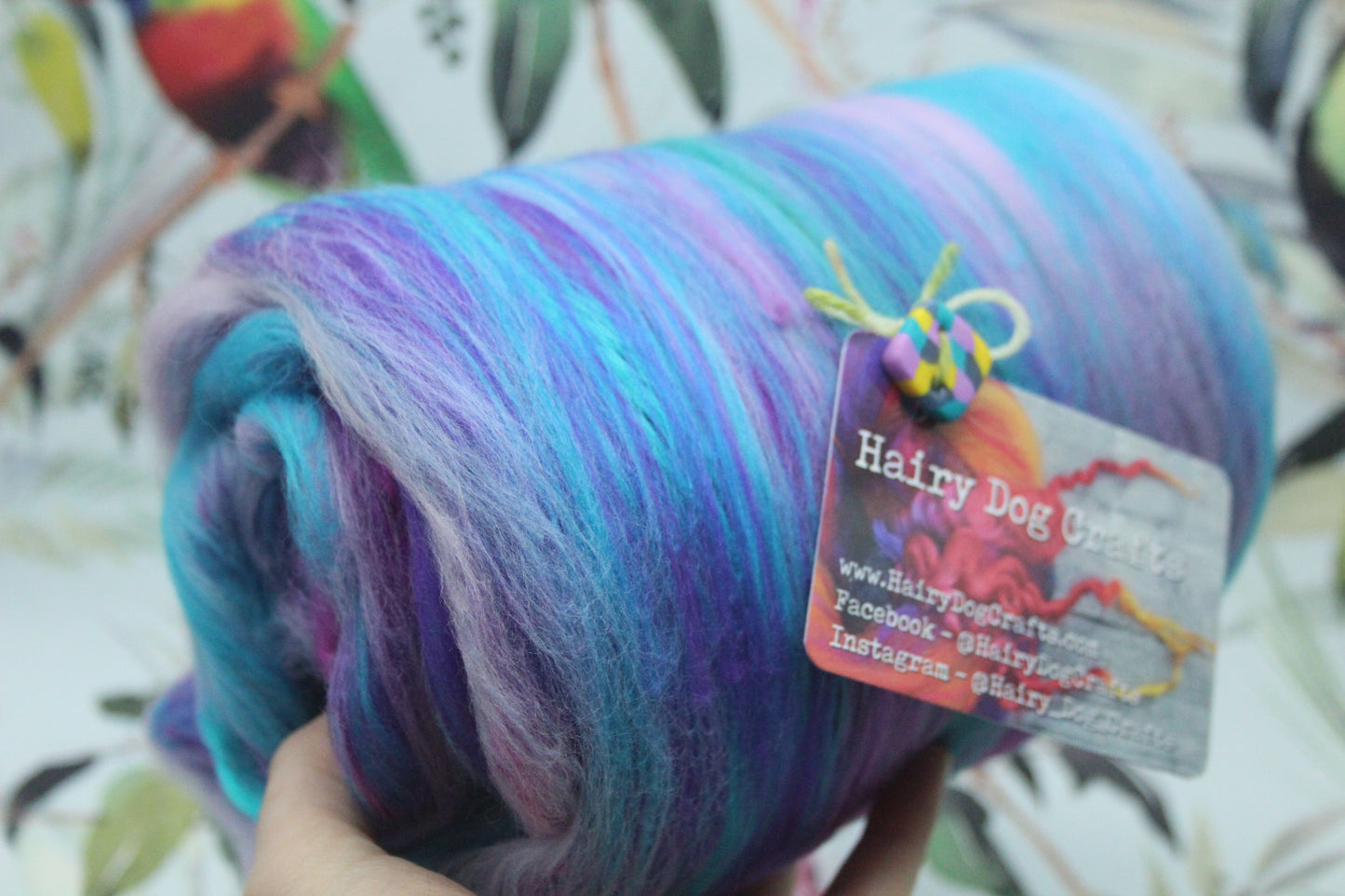 Supersoft Merino Art Batt - Purple Pink Blue - 138 grams 4.8 oz - Wool for felting, spinning and weaving