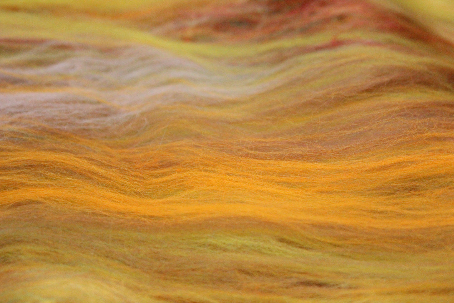 Supersoft Merino Art Batt - Green Brown Orange - 58 grams 2 oz - Wool for felting, spinning and weaving