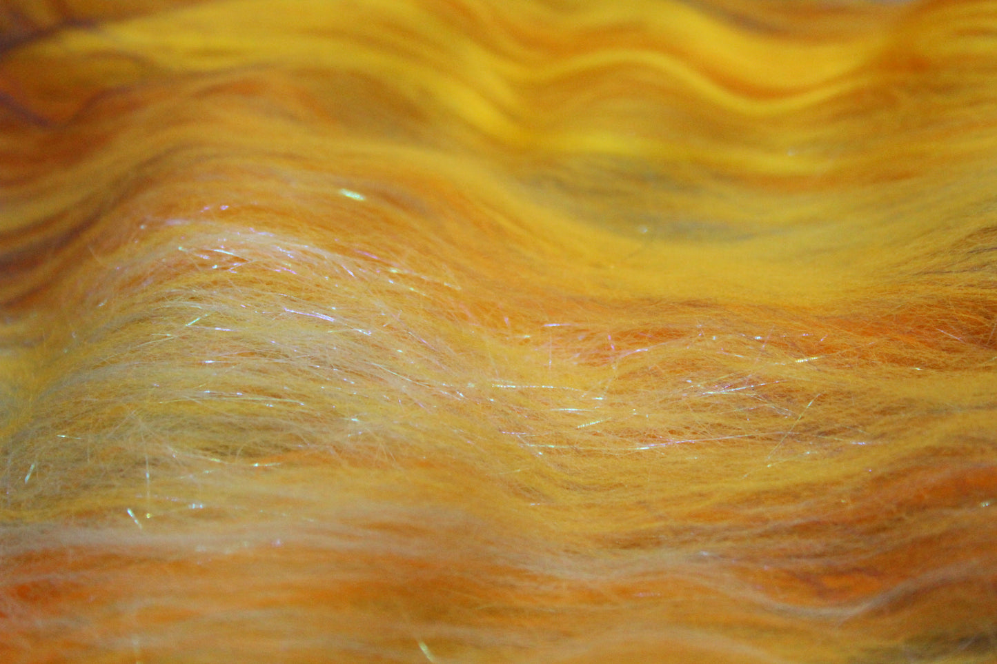 Supersoft Merino Art Batt - Orange Yellow Blue - 63 grams 2.2 oz - Wool for felting, spinning and weaving