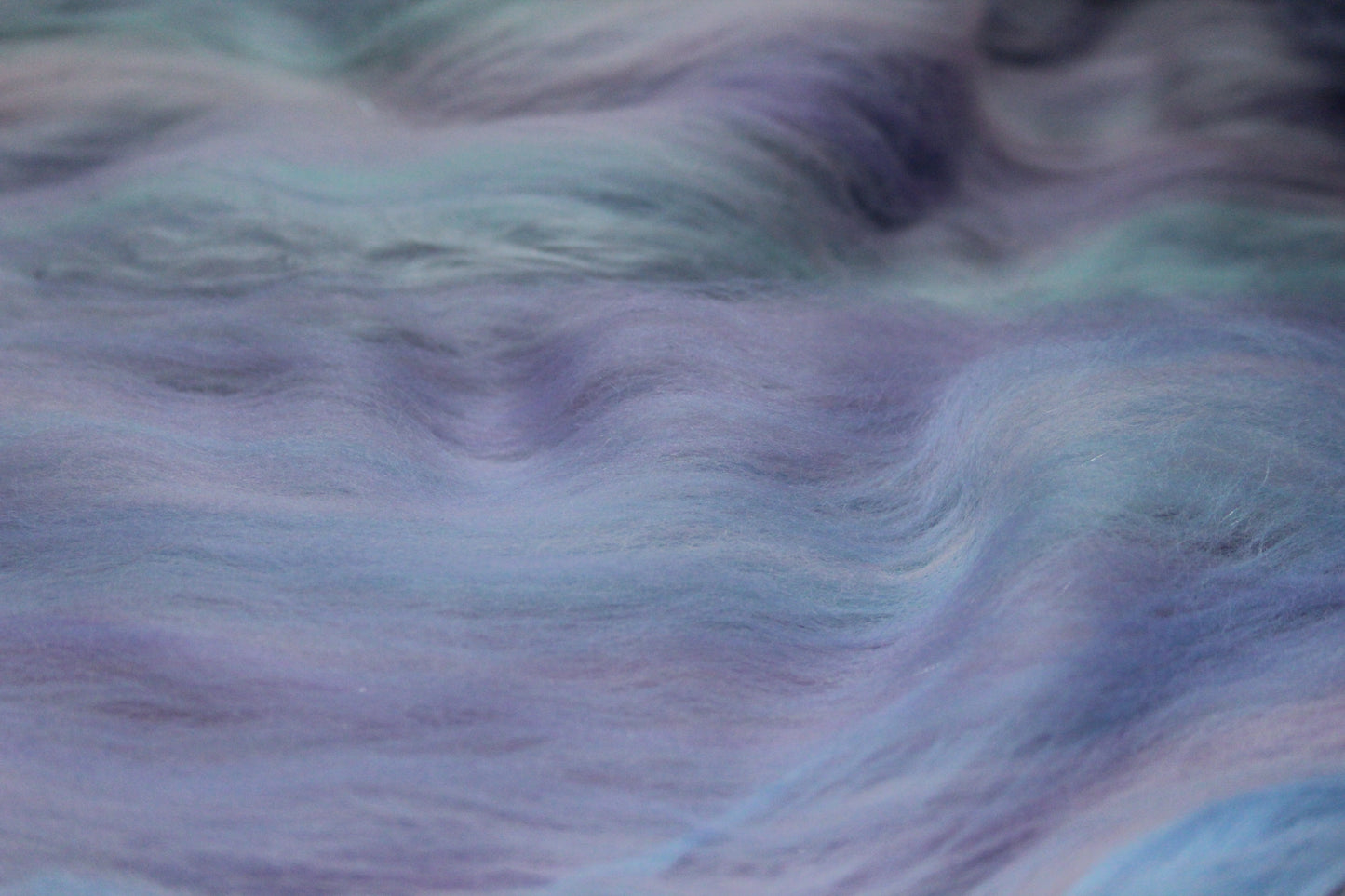 Merino Art Batt - Purple Blue Pink - 90 grams 3.1 oz - Wool for felting, spinning and weaving